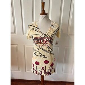 Cirque Du Soleil Criss Angel Believe Womens V Neck Tshirt Sz XL NWT Luxor Y2K